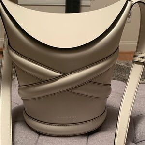 Alexander McQueen large White Curve bag